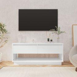 Mueble TV blanco brillante 102x41x44 cm en conglomerado