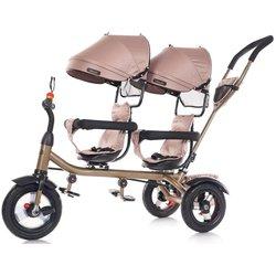 Triciclo para Gemelos CHIPOLINO 2Play Beige Dorado