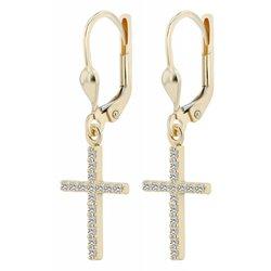 Joyas Oro 8K – Pendientes de Aro en Oro con Circonitas Layana