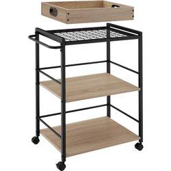 Tectake Carrito para cocina worcester 65x415x87cm conglomerado madera industr