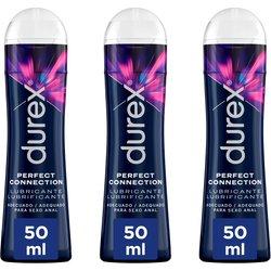 Durex - Lote Set 3x Lubricantes Perfect Connection 50ml, Dulce y Placentero, Sexo Seguro