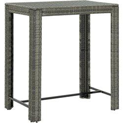 Mesa de jardín gris 100x60,5x110,5 cm Polyrattan