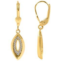 Joyas Oro 8K – Pendientes de Aro en Oro con Circonitas Fanja