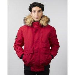 Abrigo SUPERDRY Poliéster Hombre (L - Rojo)