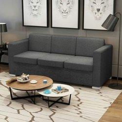 Sofa VIDAXL Gris Tela (191x73x78 cm)