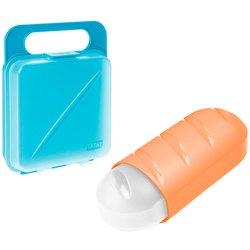 TATAY - Pack de Porta Bocadillos y Porta Sándwich Infantiles. Naranja y Azul