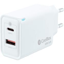 CoolBox Cargador USB 45W con tecnología GaN