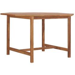 Mesa de comedor de jardín Ø 110x110x75 cm madera maciza de teca