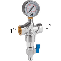 Genebre - Filtro autolimpiante de latón cromado con tamiz reforzado con acero inoxidable AISI 304 con una luz de 100 micras y junta NBR [Seleccionar Medida 1/2 - 3/4 - 1'']