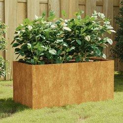 Jardinera 80x40x40 cm en acero corten