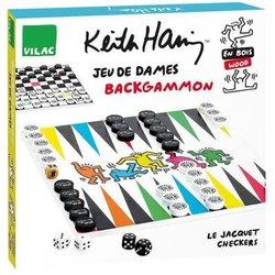 Jogo de Mesa VILAC Checkers And Backgammon Keith Haring (6 Anos)