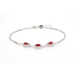 Pulsera en Plata de Ley 925 Astara Bañada en Rodio