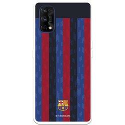 Funda para Realme 7 Pro del FC Barcelona Fondo Rayas Verticales  - Licencia Oficial FC Barcelona