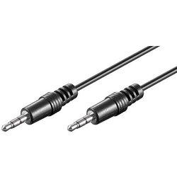 CABLEPELADO Cable de Audio Estereo HQ Jack 3.5 Macho 0.50 M Negro