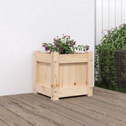 vidaXL Jardinera madera maciza de pino 31x31x31 cm