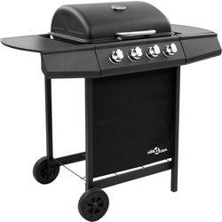 VidaXL Barbacoa de Gas 4 Fogones Negro