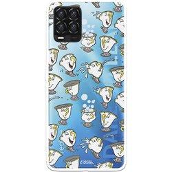 Funda para Realme 8 Oficial de Disney Chip Potts Siluetas - La Bella y la Bestia