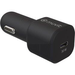 Muvit Cargador de Coche USB-C 30W Negro