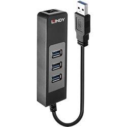 Hub LINDY 43176 (USB 3.0 - USB)