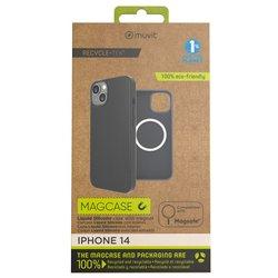 Funda para iPhone 14 MUVIT MFC Recycled Liquid Silicone Negro