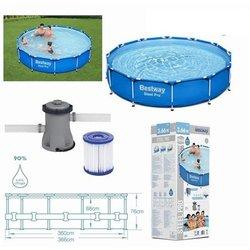 DISTRIBUCIONES ADAMAR PISCINA CON BOMBA FILTRO DE 366 CMS DIAMETRO X 76 CMS DE ALTURA BESTWAY