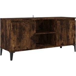 Mueble de TV con patas de metal Smoke Oak 103,5x35x50 cm