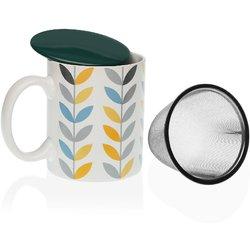 Taza con Filtro para Infusiones Versa Erin Porcelana Gres