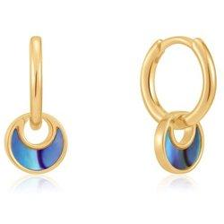 Pendientes Ania Haie Gold Abalone Crescent E027-06G Plata de Ley