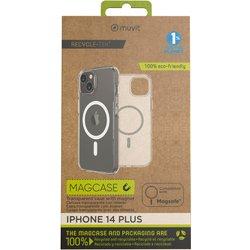 Funda muvit recycletek magsafe para apple iphone 14 plus transparente