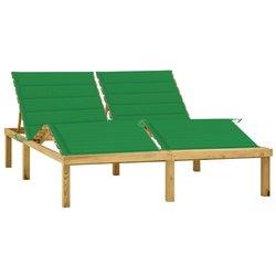 Tumbona VIDAXL Verde Madera (200x138x77 cm)