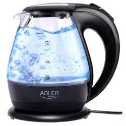 Adler Ad 1224 Hervidor eléctrico 1,5 L 2000 W Transparente Negro