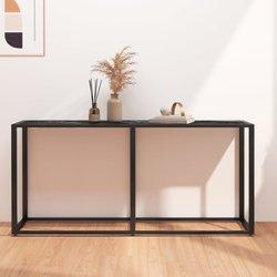 Mesa consola VIDAXL Negro Cristal (160x35x75,5 cm)