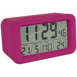 Reloj despertador led rosa