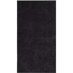 HUARTE Alfombra corta suave y lavable negra 80x150 cm