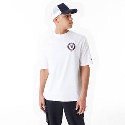 Camiseta de Hombre NEW ERA Corta Herren Bluse Blanco (M)