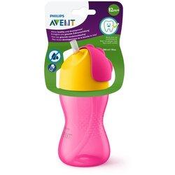 Avent Vaso pajita rosa 300ml