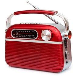 RADIO BLUETOOTH VINTAGE ROJO KOOLTECH