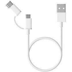 CABLE USB 2-EN-1 MICRO USB A TIPO C BLANCO