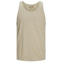 Camiseta jack & jones jortampa slub top beige