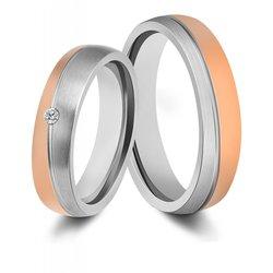 Akzent® Anillo Feminino Bicolor em Aço Inoxidável - Tam.58 - 0212