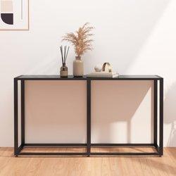 Mesa consola VIDAXL Negro Cristal (140x35x75,5 cm)