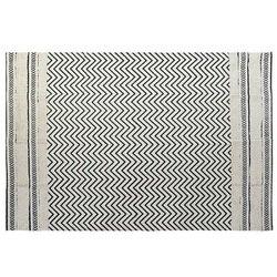 Home Decor Alfombra Negra En Zigzag 160x226x0.7 Cm