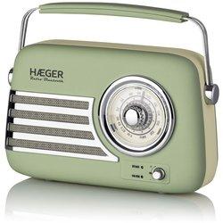 Radio FM Vintage HAEGER Retro Bluetooth – 12H Battery, AM/FM, USB, AUX, Bluetooh Medidas 230 x 85 x 192 mm