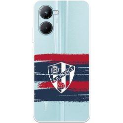 Funda para Realme C33 del SD Huesca Rayas Transparente  - Licencia Oficial SD Huesca