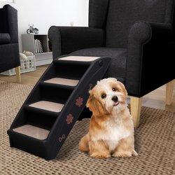 Escalera plegable perro negro 62x40x49,5 cm