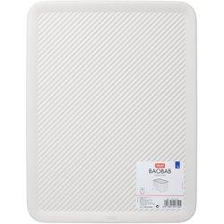 TATAY Baobab - Tapa Caja Organizadora Rectangular 15/22L Plástico PP05. Blanco Pergamon