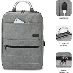 mochilla portatil 15,6´´ subblim grey