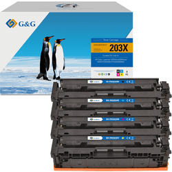 Pack 4 Tóners Compatibles G&G HP 203X/203A/201X/201A CF540X123 CF540A123 CF400X123 CF400A123