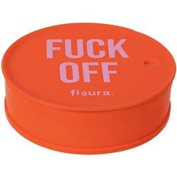 FISURA – Tapa vasos antidroga F*ck off rojo 5 unidades. Protector de bebida original. Cubierta para bebidas reutilizable. Protección de vaso antide...