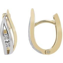 Joyas Oro 8K – Pendientes de Aro en Oro con Circonitas Sabina